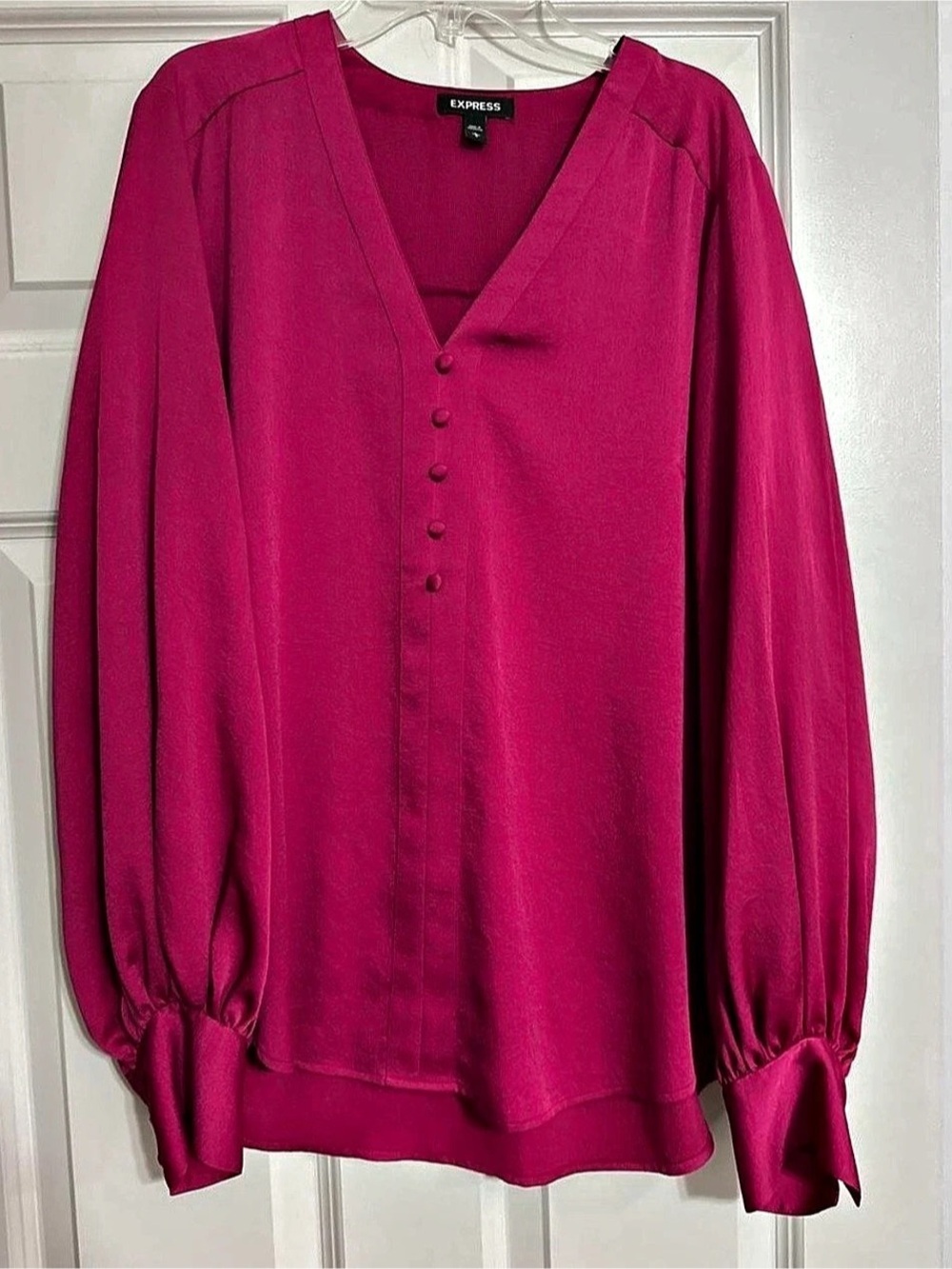 Express Long Sleeve Blouse in Pink Size Large Like New